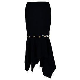 Falda midi de punto Alexander Wang en viscosa negra