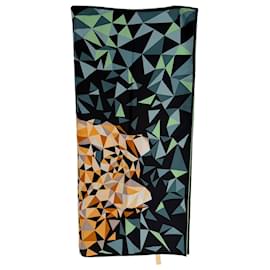 Sciarpa Cartier Panthère Motif Pixel in seta multicolore