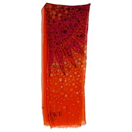 Sciarpa Loewe Vibrant Print in modal arancione