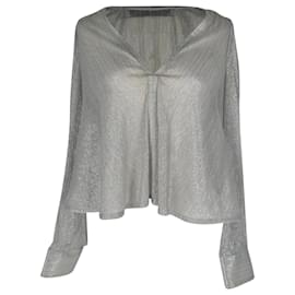 Blusa Iro Noumea in poliestere argento metallizzato