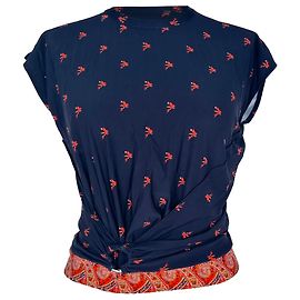 Blusa con efecto cruzado estampada Paco Rabanne en viscosa multicolor