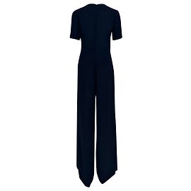 Staud Gabriella Wide Leg Jumpsuit aus schwarzer Viskose