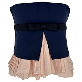 Top palabra de honor Chloé con detalles plisados en viscosa multicolor