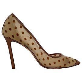 Jimmy Choo Polka Dot Pumps aus beigem Mesh