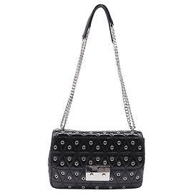Borsa a tracolla Michael Kors Sloan Chain in pelle nera