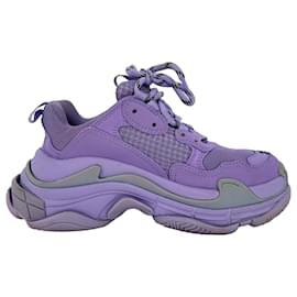 Sneakers Balenciaga Triple S in tela di nylon viola