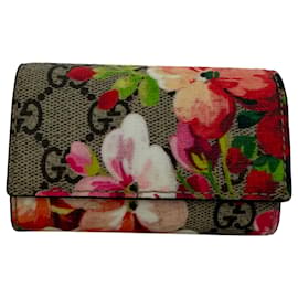 Portallaves Gucci Supreme Blooms 6 en lona revestida multicolor
