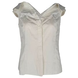 Jason Wu Elegantes Off-Shoulder-Top aus weißer Baumwolle