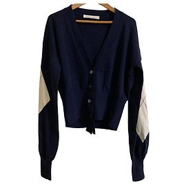 Autre Marque LIVIANA CONTI Strick-Cardigan mit V-Ausschnitt und Argyle-Ärmeln