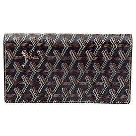 Goyard Black Brown Lambert Saint Louis Long Wallet