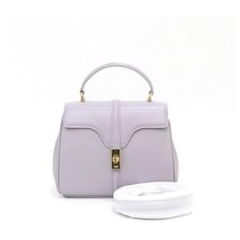 Mini Top Handle Tote Bag und Schultertasche aus Kalbsleder in Light Lilac - Céline