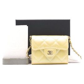 Chanel Borsa a tracolla Mini Gold Chain in Caviar Classico