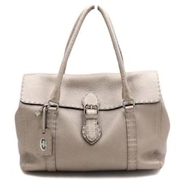 Fendi Pearl Embellished Selleria Linda Large Shoulder and Tote Bag
