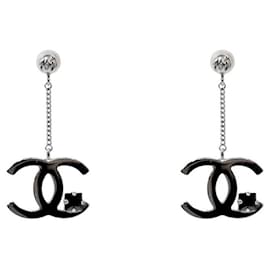 Chanel Orecchini Drop CC Silver