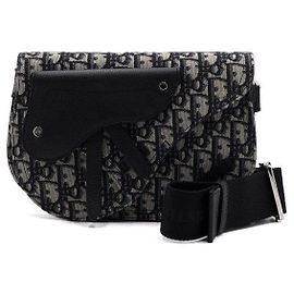 Dior Oblique Saddle Pouch Men's Shoulder Bag Crossbody Belt Bag