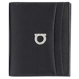 Salvatore Ferragamo Silver Ganchini Bifold Kartenetui