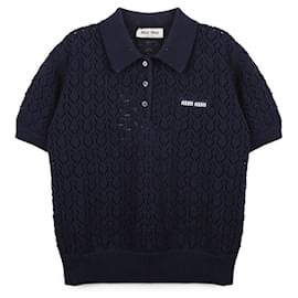 Baumwoll-Poloshirt - Miu Miu