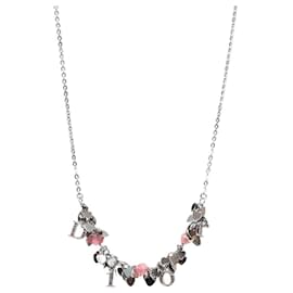 Collana Beaded Heart Cubic Silver - Dior