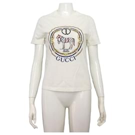 Damen T-Shirt mit kurzen Ärmeln aus Interlock-Baumwolljersey - Gucci