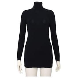 Cuello alto de cachemira y seda azul marino para mujer - Hermès