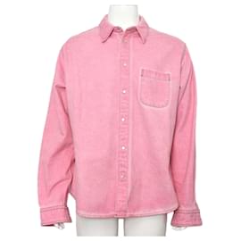Gewaschenes Baumwoll-Denimhemd für Herren Rosa - Marni