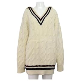 Kapuzenpullover aus Wolle für Damen in Elfenbein - Céline