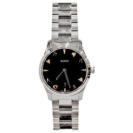 Gucci Steel Timeless Black Quartz Watch