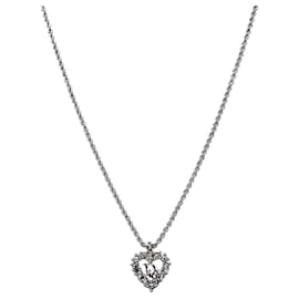 Collar Oblique de Plata Corazón Cubic - Dior