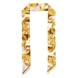 Pañuelo corbata de sarga de seda estampado - Versace