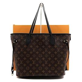 Borsa a tracolla Neverfull Inside Out MM in pelle nera Monogram - Louis Vuitton