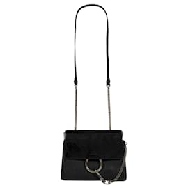 Mini borsa a tracolla con catena Fay in camoscio nero - Chloé