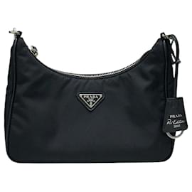 Re-Edition Re-Nylon Hobo Bag Black - Prada