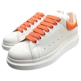 Alexander Mcqueen Sneakers bicolore da uomo Ivory Orange