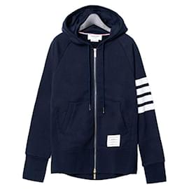 Giacca con cappuccio e zip diagonale da uomo - Thom Browne