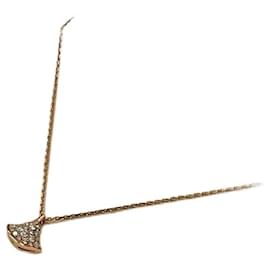 Collana Mini Pave Oro Rosa - Bulgari