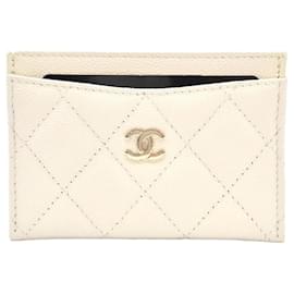 Chanel Klassischer Kartenhalter Weiß