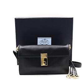 Prada Borsa a spalla e borsa a tracolla Multi Charm in pelle Soft Sound nera