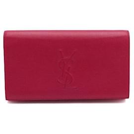 Saint Laurent Borsa a pochette con patta Monogram Rosa