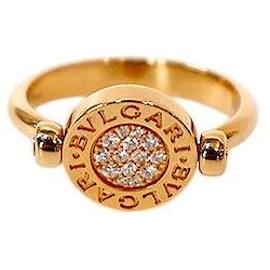 Anello Flip Quadrante Pavé Giada Verde Misura - Bulgari