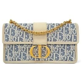 Dior Borsa a tracolla con catena East West Montaigne Blu