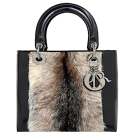 Lady Schulter-Tote-Bag aus Wildleder Medium Schwarz - Dior