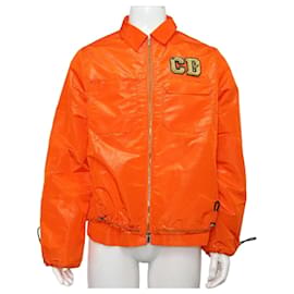 Kenny Scharf Herren-Hemdjacke aus orangefarbenem Nylon mit CD-Logo - Dior