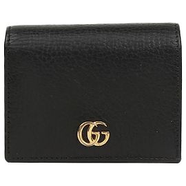 Gucci Tarjetero GG Marmont de piel Black Gold