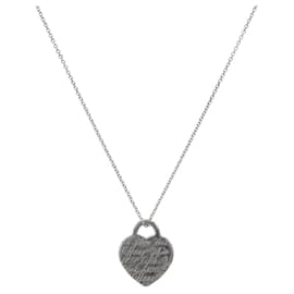 Tiffany & Co Silberkette mit Herz-Anhänger und Buchstaben