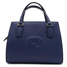 Gucci Borsa Tote Soho Small con manico superiore Blue