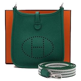 Borsa a tracolla e crossbody Evelyne TPM Amazon Vert Vertigo Clémence Silver - Hermès