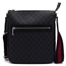 Gucci Sac messager bandoulière en toile GG noire