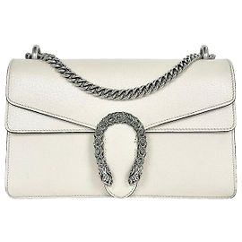 Gucci Borsa a tracolla piccola Dionysus in pelle Bianca
