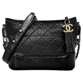 Chanel Borsa hobo Gabrielle Small Black Series in pelle di vitello