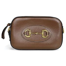 Gucci Borsa a tracolla Horsebit in pelle marrone